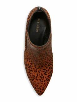 Cole Haan Etta Leopard-Print Calf Hair Booties