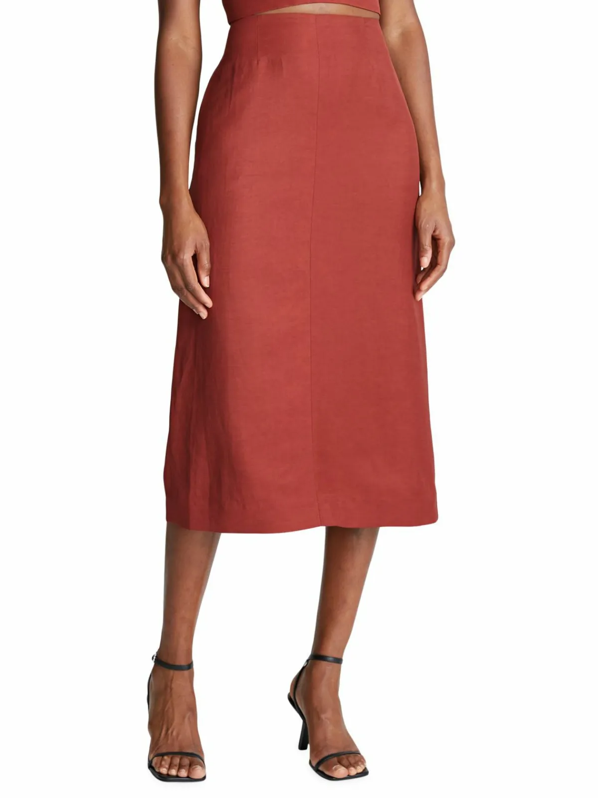 Women Halston Evan High-Waisted Midi-Skirt