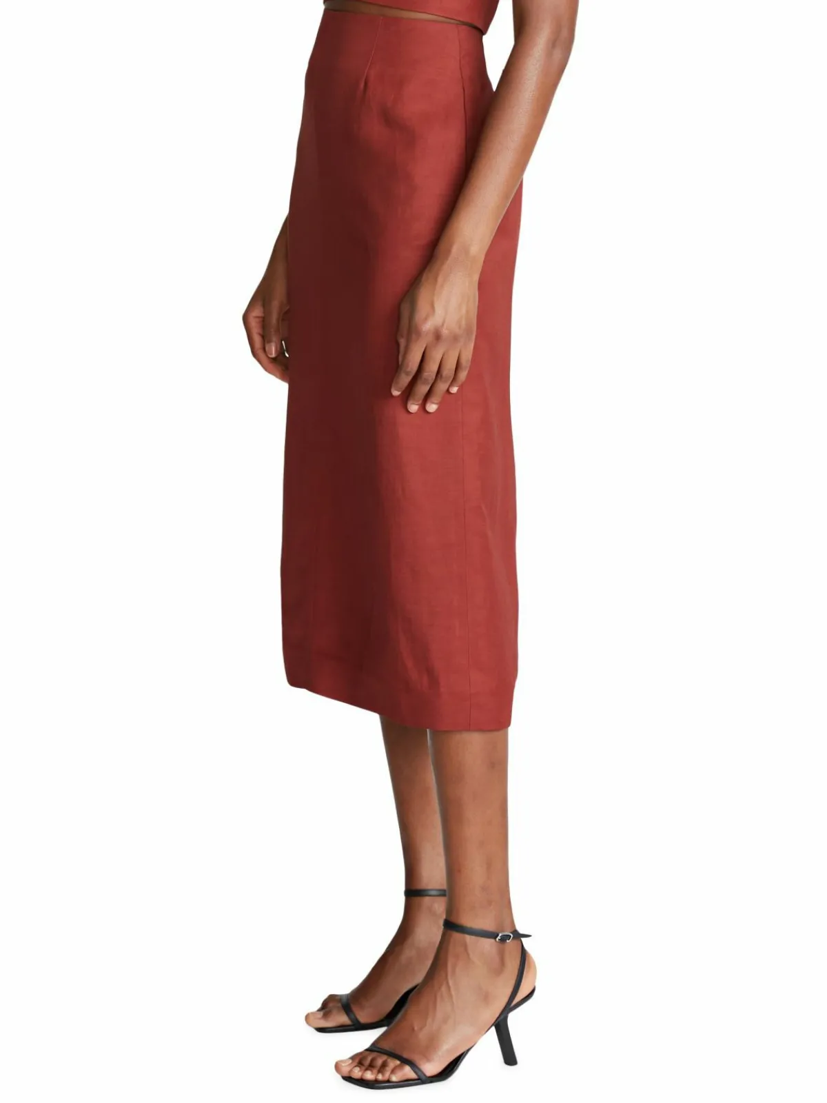 Women Halston Evan High-Waisted Midi-Skirt