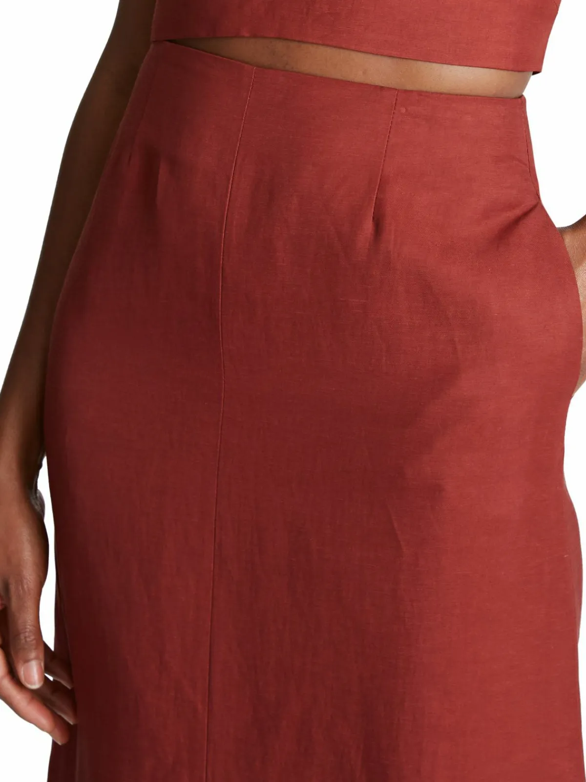 Women Halston Evan High-Waisted Midi-Skirt