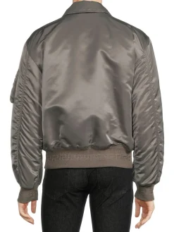 Versace Coats & Jackets|Exposed Zip Bomber Jacket Grey