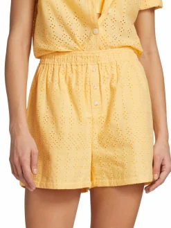 Women Onia Eyelet Beach Shorts