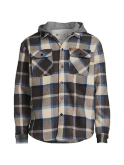 Matix Coats & Jackets|Faux Fur Lined Hooded Plaid Flannel Shacket Vanilla Multi