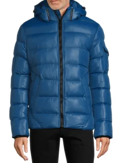 Point Zero by Maurice Benisti Coats & Jackets|Faux Fur Lined Hooded Puffer Jacket