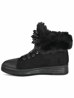 Ninety Union Faux Fur Trim High Top Sneakers