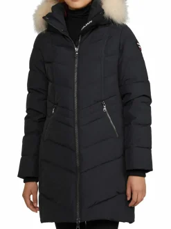Women Pajar Faux Fur Trim Puffer Coat