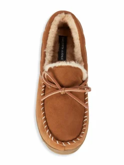 Saks Fifth Avenue Faux Fur-Lined Slippers