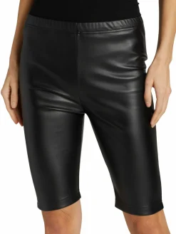Women MM6 Maison Margiela Faux Leather Biker Shorts