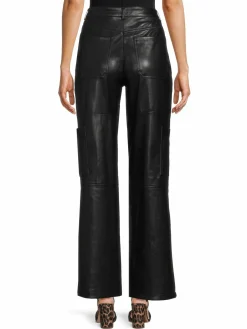 Women Avec Les Filles Faux Leather Cargo Pants