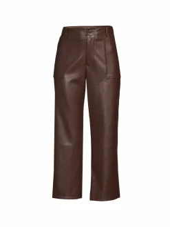 Women Saks Fifth Avenue Faux Leather Cropped Pants
