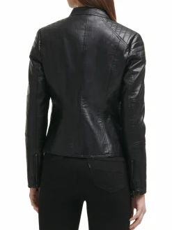 Women Kenneth Cole Faux Leather Moto Jacket