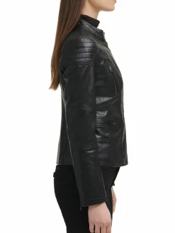 Women Kenneth Cole Faux Leather Moto Jacket