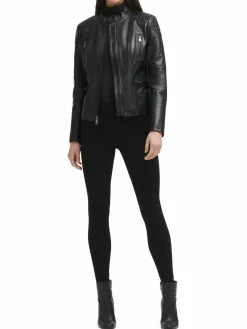 Women Kenneth Cole Faux Leather Moto Jacket