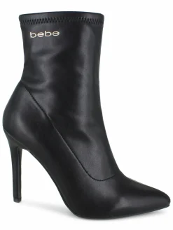 Bebe Faux Leather Stiletto Ankle Boots