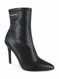 Bebe Faux Leather Stiletto Ankle Boots