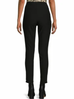 Women Patrizia Luca Faux Leather Trim Leggings