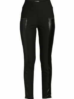Women Patrizia Luca Faux Leather Trim Leggings