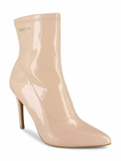 Bebe Faux Patent Leather Stiletto Ankle Boots