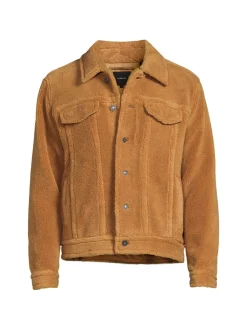 Vince Coats & Jackets|Faux Sherling Trucker Jacket Tan