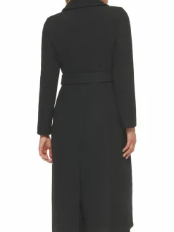 Women Calvin Klein Faux Wool Belted Wrap Coat