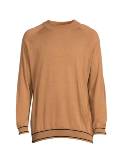 BOSS Sweaters|Favino Raglan Sleeve Virgin Wool Blend Sweater Beige