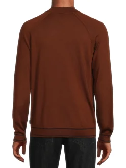 HUGO Sweaters|Favino Virgin Wool Blend Sweater Brown