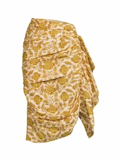 Women Rhode Felicity Side Draped Midi Skirt