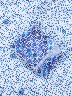 Robert Graham Casual Button-Down Shirts|Felton Classic Fit Abstract Sport Shirt Blue