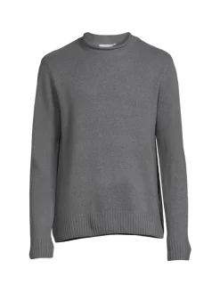 Onia Cashmere|Fisherman Wool & Cashmere Sweater Heather Mint
