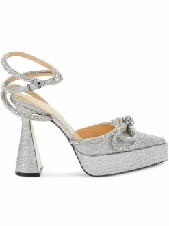 Mach & Mach Flare Heel Platform Crystal Pumps