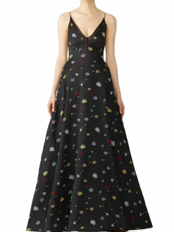 Women Monique Lhuillier Floral A Line Ball Gown