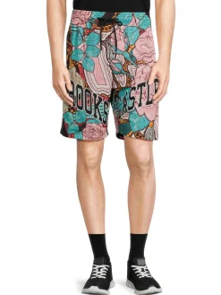Crooks & Castles Shorts|Floral Basketball Shorts Pink