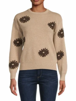 Women YAL New York Floral Drop Shoulder Sweater