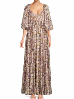 Women Mikael Aghal Floral Floor-Length Gown