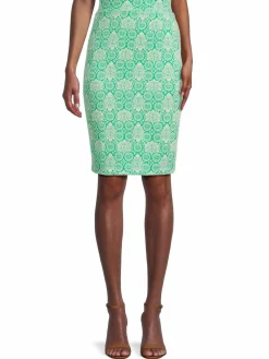 Women Renee C. Floral Jacquard Pencil Skirt