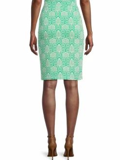 Women Renee C. Floral Jacquard Pencil Skirt