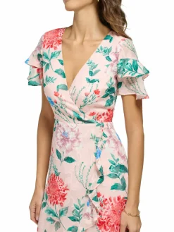 Women Kensie Floral Ruffle Midi Dress