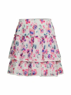 Women Allison New York Floral Ruffle Mini Skirt