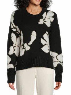 Women Saks Fifth Avenue Floral Sweater