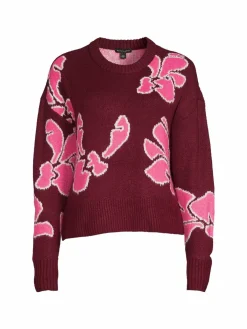 Women Saks Fifth Avenue Floral Sweater