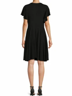 Women Patrizia Luca Flutter Sleeve Dress