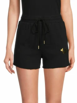 Women True Religion Foil Logo Graphic Shorts