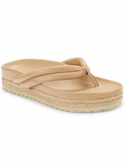 Vince Forest Leather Platform Espadrille Thong Sandals