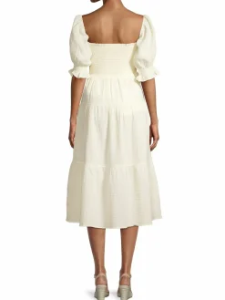 Women CAARA Frankie Squareneck Tiered Dress