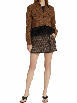Women Le Superbe Freebird Feathered Blend Jacket