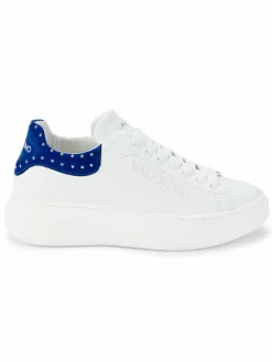 Valentino by Mario Valentino Fresia Studded Leather & Suede Platform Sneakers