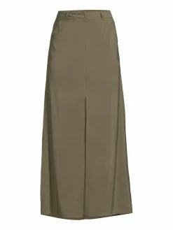 Women Max Studio Front Slit A-Line Maxi Skirt