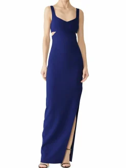 Women Likely Front Slit Cutout Gown