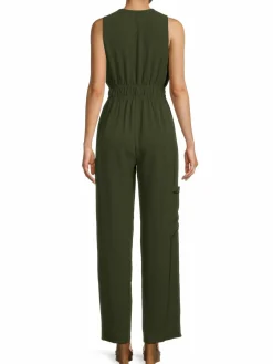 Women Love Ady Front Zip Cargo Jumpsuit