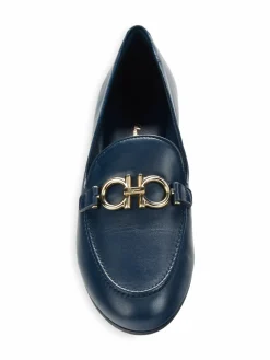 FERRAGAMO Gancini Leather Loafers